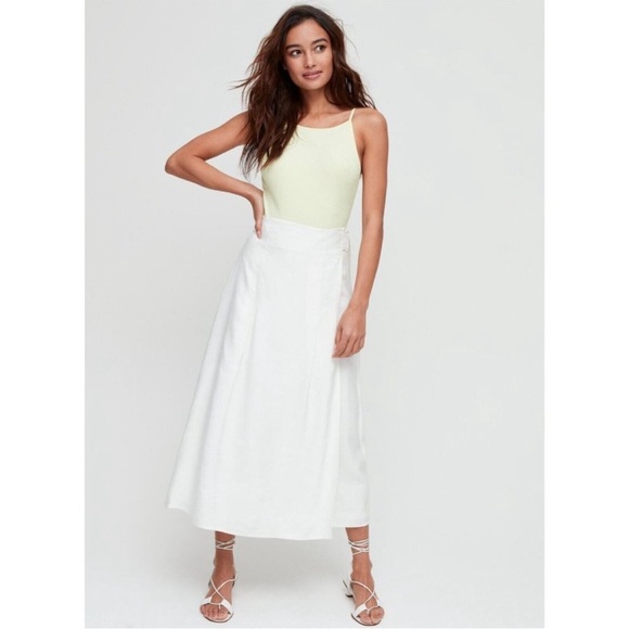 Aritzia WILFRED Annecy Black Ribbed Square Neck Thong Bodysuit, Size M - Picture 14 of 15